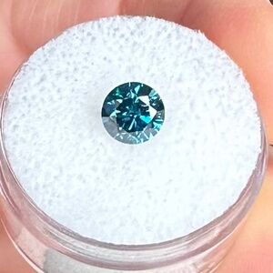 1.09 CT Natural Diamond Certified Fancy Vivid Blue Investment Gem Excellent Cut